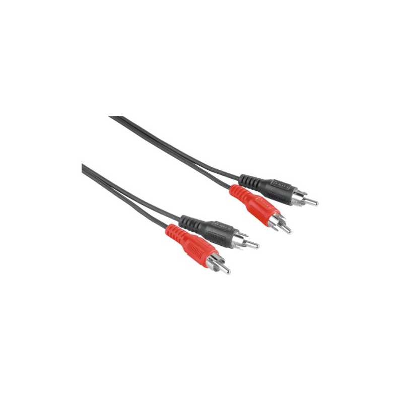 Hama 2x RCA Plugs to 2x RCA Plugs, 1.5 Metre