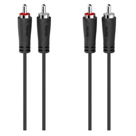 Hama 2x RCA Plugs to 2x RCA Plugs, 3 Metre