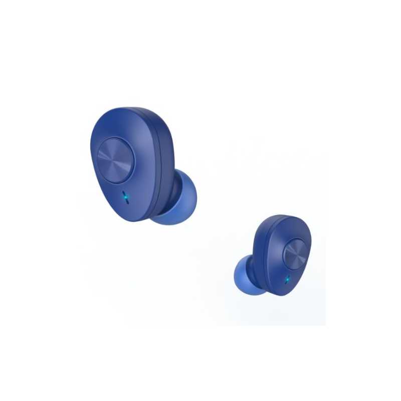 Hama (Freedom Buddy) Bluetooth Earbuds with Mic, Bass Boost, True Wireless, Touch Control, Voice Control, Charging Case, Blue