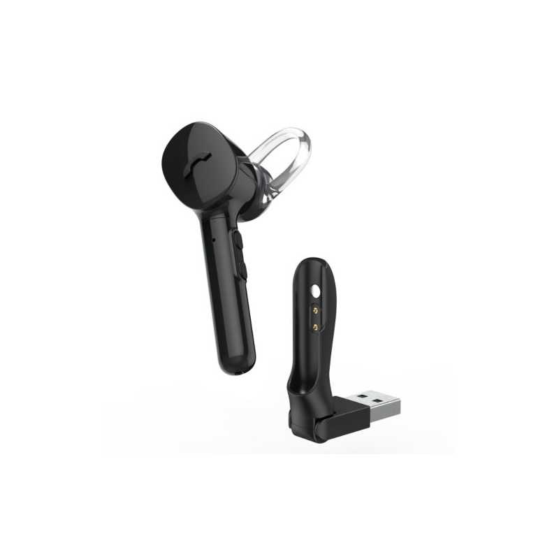 Hama MyVoice1300 Mono-Bluetooth Headset, Multipoint Technology, Voice Control, 4 Hours Talk Time, USB Charging Station, Black