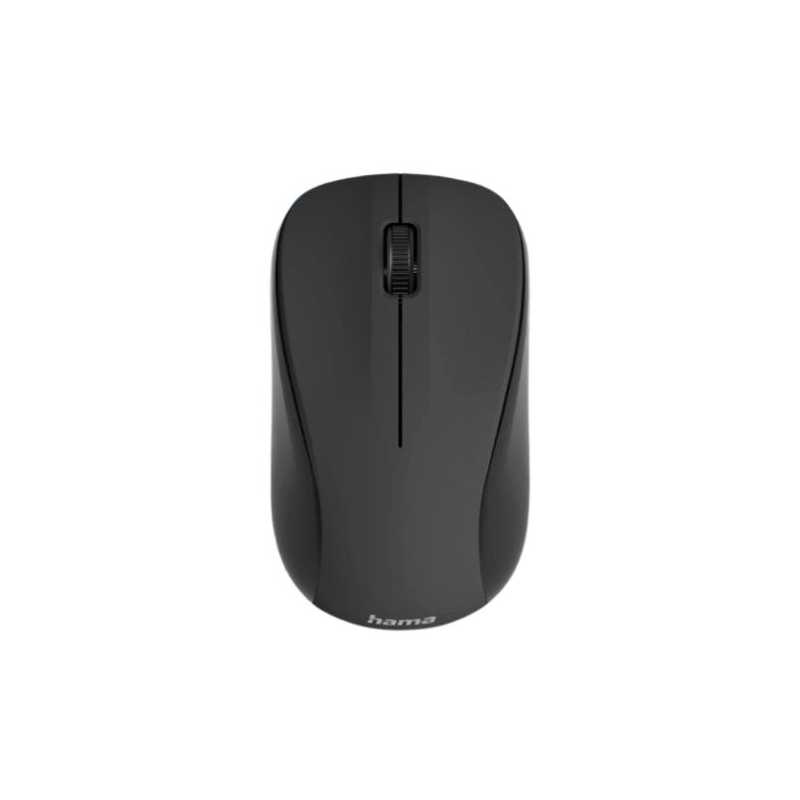 Hama MW-300 V2 Wireless Optical Mouse, 3 Buttons, 1200 DPI, Quiet, Ambidextrous, Black