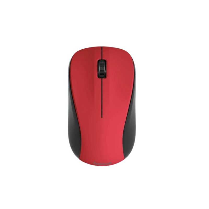 Hama MW-300 V2 Wireless Optical Mouse, 3 Buttons, Quiet, Ambidextrous, Red/Black