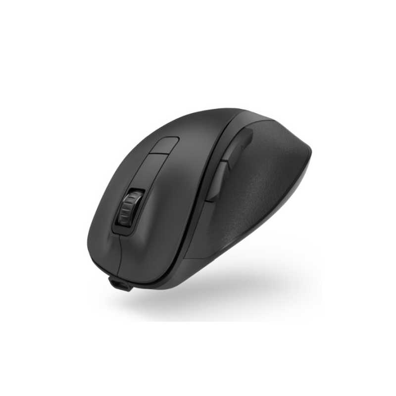 Hama MW-500 Rechargeable Optical Wireless Mouse, 1600 DPI, Ergonomic, Thumb Rest, Up to 75 Days Battery, Black