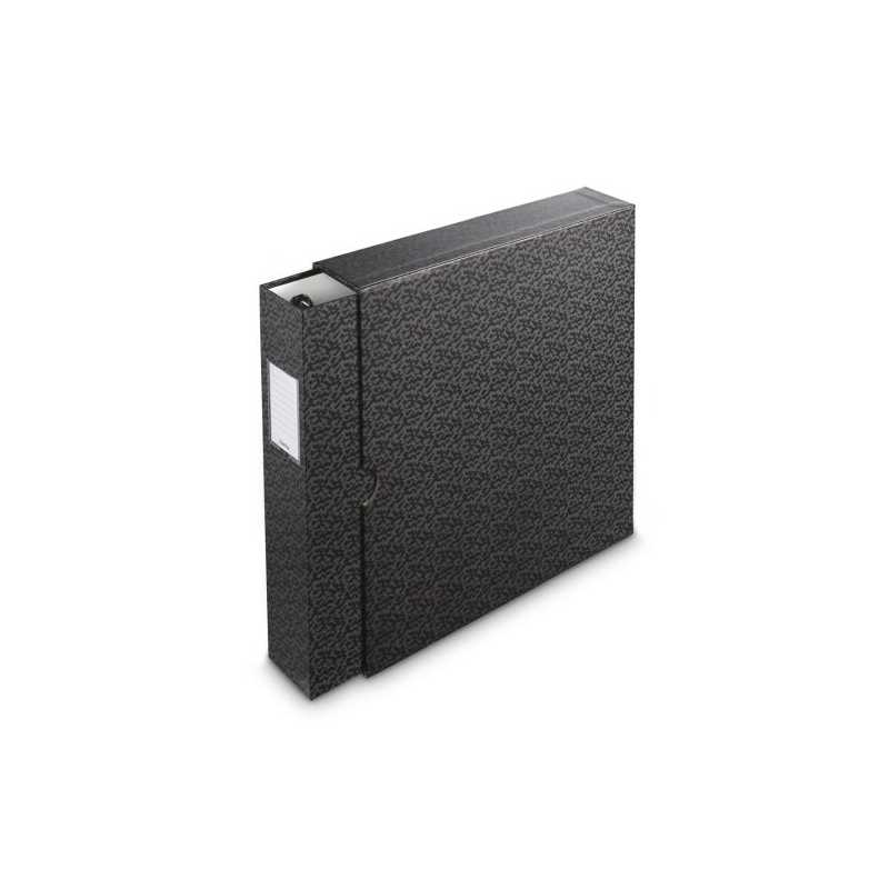 Hama Folder, 4-D Ring, 70mm Spine Width, Slipcase, Black/Grey