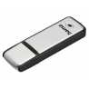 Hama Fancy 128GB USB 2.0 Memory Pen, Brushed Aluminium, Cap, Keyring, Black/Silver