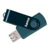 Hama Rotate 64GB USB 3.0 Memory Pen, Rotating Cap, Keyring, Petrol Blue