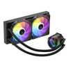 Antec Vortex Lum 240 ARGB CPU Liquid Cooler - Intel & AMD Compatible, 2 x 120mm ARGB Fans, Suspended Spiral Pump Head, Enhanced 