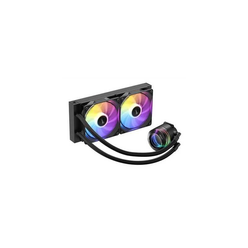 Antec Vortex Lum 240 ARGB CPU Liquid Cooler - Intel & AMD Compatible, 2 x 120mm ARGB Fans, Suspended Spiral Pump Head, Enhanced 