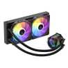 Antec Vortex Lum 240 ARGB CPU Liquid Cooler - Intel & AMD Compatible, 2 x 120mm ARGB Fans, Suspended Spiral Pump Head, Enhanced 