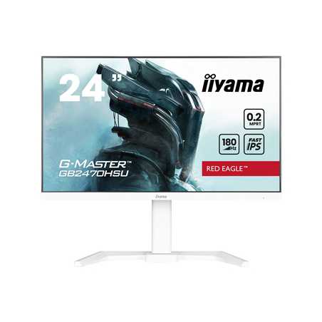 iiyama G-MASTER GB2470HSU-W6 Red Eagle 23.8 inch IPS Monitor, Full HD, 0.2ms, HDMI, DisplayPort, USB Hub, Freesync, 180Hz, Speak