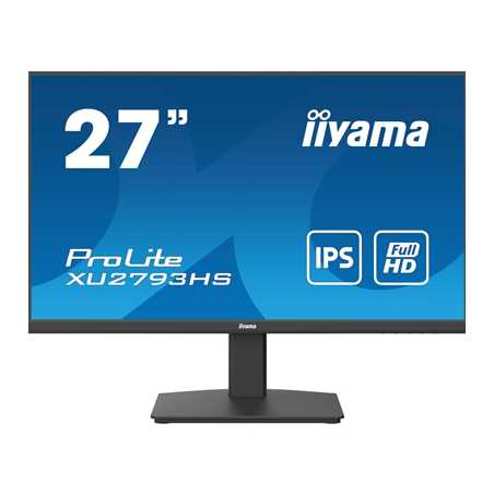 iiyama Prolite XU2793HS-B7 27 inch Frameless IPS Monitor, Full HD, 1ms, HDMI, DisplayPort, 100Hz, Speakers, Black, Internal PSU,