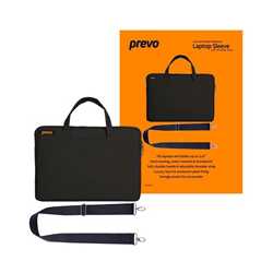 Prevo 15.6 Inch Laptop Bag, Cushioned Lining, With Shoulder Strap, Black