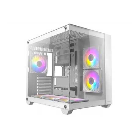 ANTEC CX800 Mid Tower Gaming Case, White, 270 Full-view tempered glass, 3 x 120mm ARGB reverse fans, 1x USB 2.0 / 1x USB 3.0, AT