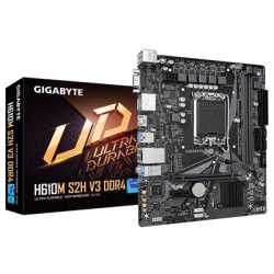 Gigabyte H610M S2H V3 DDR4 Ultra Durable Intel 1700 Socket Motherboard, Micro-ATX, 2x DDR4 Slots, 1x M.2 Socket, GbE LAN, 1x D-S