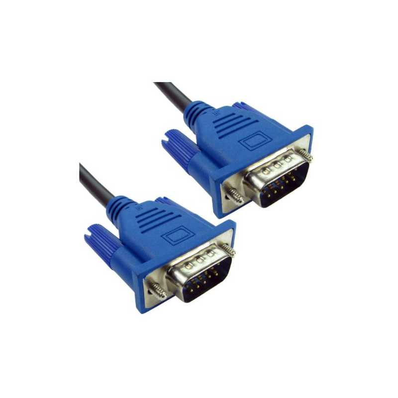 Spire SVGA Cable, Male To Male, Blue Hoods, 2 Metres