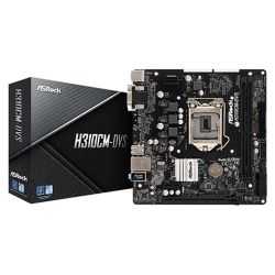 Asrock H310CM-DVS, Intel H310, 1151, Micro ATX, DDR4, VGA, DVI