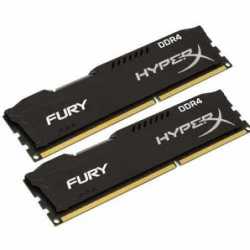 HyperX Fury Black 32GB Kit (2 x 16GB), DDR4, 2400MHz (PC4-19200), CL15, 1.2V, XMP 2.0, DIMM Memory