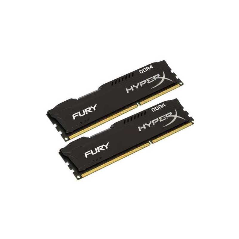 HyperX Fury Black 32GB Kit (2 x 16GB), DDR4, 2400MHz (PC4-19200), CL15, 1.2V, XMP 2.0, DIMM Memory